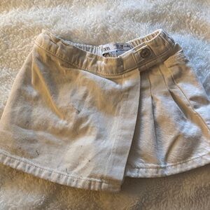 Zara Cream Pleated Skort for girl